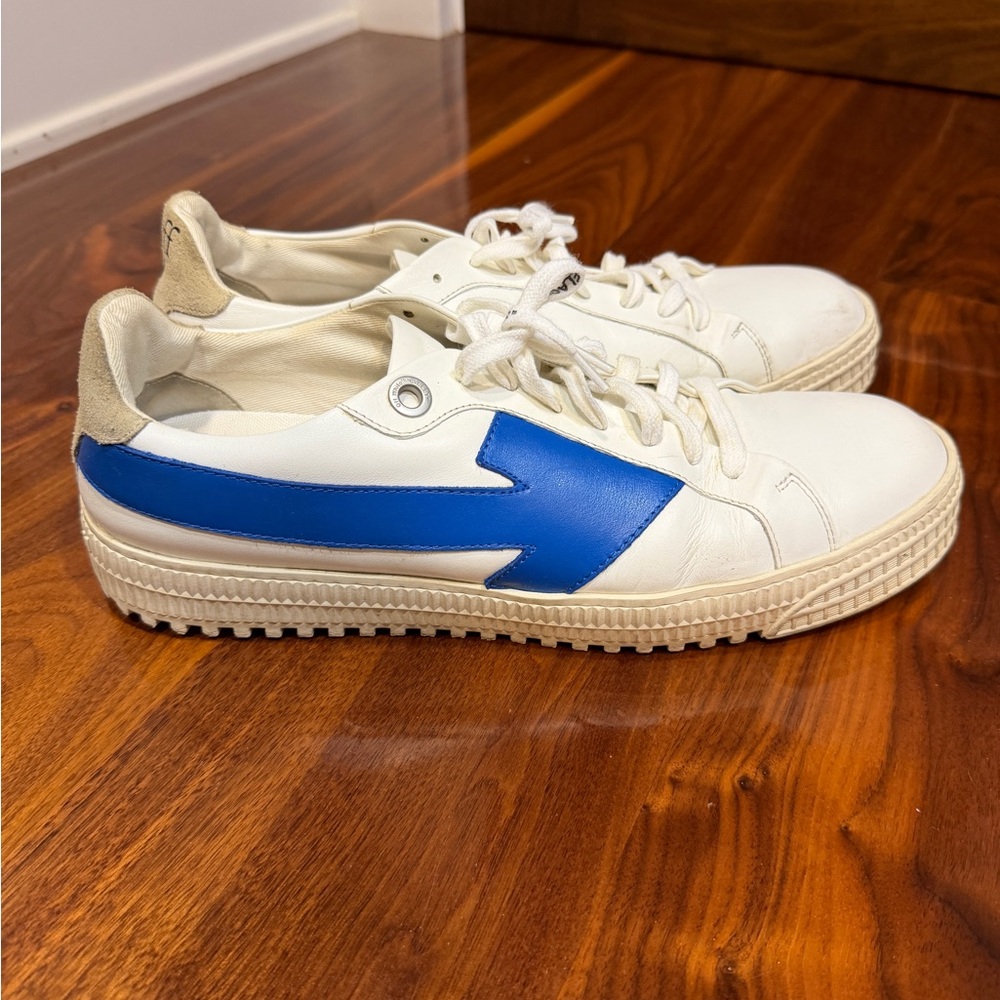 Off-White White and Blue Sneakers